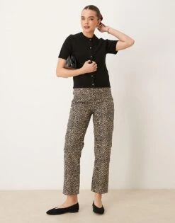 Gina Tricot Knitted Short Sleeve Cardigan In Black For Women -Curated Apparel Shop 207680892 4