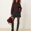 Gina Tricot Soft Knit Sweater In Dark Wine Burgundy For Women -Curated Apparel Shop 207680924 1 burgundy