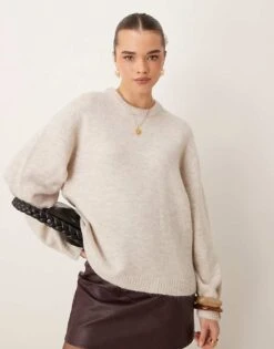 Gina Tricot Soft Knit Sweater In Light Beige Melange For Women -Curated Apparel Shop 207680993 1 lightbeigemelange 1