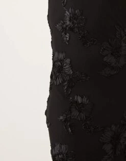 Gina Tricot Strappy Maxi Dress With Sheer Jacquard Overlay In Black For Women -Curated Apparel Shop 207731497 3