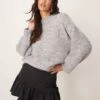 Gina Tricot Super Soft Knit Oversized Sweater In Grey Melange For Women Dark Grey Melange -Curated Apparel Shop 207732082 1 darkgreymelange