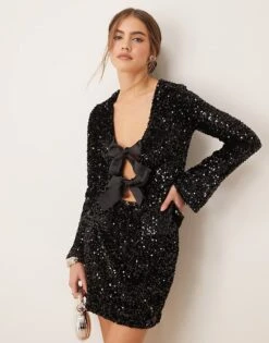 Gina Tricot Mix And Match Sequin -Curated Apparel Shop 207736811 1 black