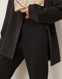 Gina Tricot High Waist Flare Leg Trousers With Clean Waistband And Front Seam In Black For Women -Curated Apparel Shop 207736814 3