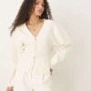 Gina Tricot Compact Knit Cardigan In Off White For Women -Curated Apparel Shop 207736828 1 offwhite