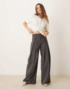 Gina Tricot Supersoft Textured Knit Short Sleeve Cardigan In Off White For Women -Curated Apparel Shop 207736860 3