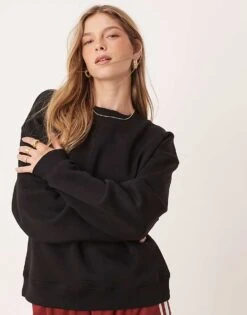 Gina Tricot Oversized Sweatshirt In Black For Women