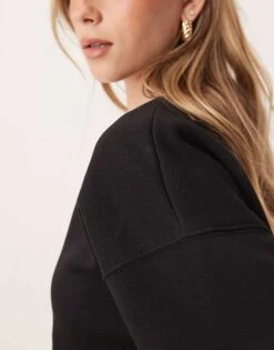 Gina Tricot Oversized Sweatshirt In Black For Women -Curated Apparel Shop 207787793 3