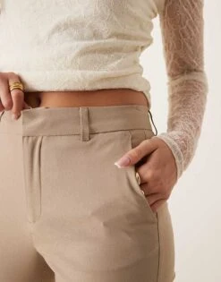 Gina Tricot Bootcut Trousers In Taupe For Women Beige -Curated Apparel Shop 207787866 4