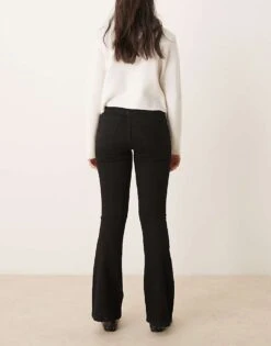 Gina Tricot Low Rise Flare Leg Stretch Jeans In Clean Black For Women -Curated Apparel Shop 207810359 3