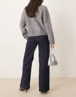 Gina Tricot Tailored Wide Leg Trousers In Navy Blue For Women -Curated Apparel Shop 207810412 4