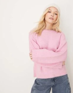 Gina Tricot Supersoft Knitted Sweater 11 Gina Tricot Supersoft Knitted Sweater -Curated Apparel Shop 207913784 1 brightpink 1