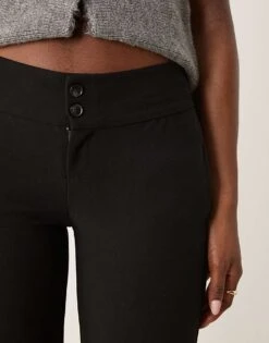 Gina Tricot Tailored Straight Leg Trousers In Black For Women -Curated Apparel Shop 207913809 4