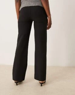 Gina Tricot Tailored Straight Leg Trousers In Black For Women -Curated Apparel Shop 207913809 5