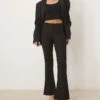 Gina Tricot Low Rise Flare Leg Stretch Trousers In Black For Women -Curated Apparel Shop 207952617 1 black