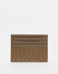 Gina Tricot Braided Weave Card Holder In Light Khaki Green For Women -Curated Apparel Shop 207952670 1 khakigreen 1