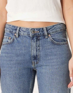 Gina Tricot Straight Leg Jeans In Midwash Blue For Women -Curated Apparel Shop 207952744 5