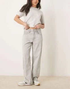 Gina Tricot Baggy Fit Jeans In Lightwash Grey For Women -Curated Apparel Shop 207963450 1 lightwashgrey 1