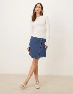 Gina Tricot Soft Touch Long Sleeve Boatneck Top In Off White For Women -Curated Apparel Shop 208239751 4