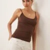 Gina Tricot Jersey Strappy Cami Top In Brown For Women -Curated Apparel Shop 208261369 1 brown